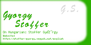gyorgy stoffer business card